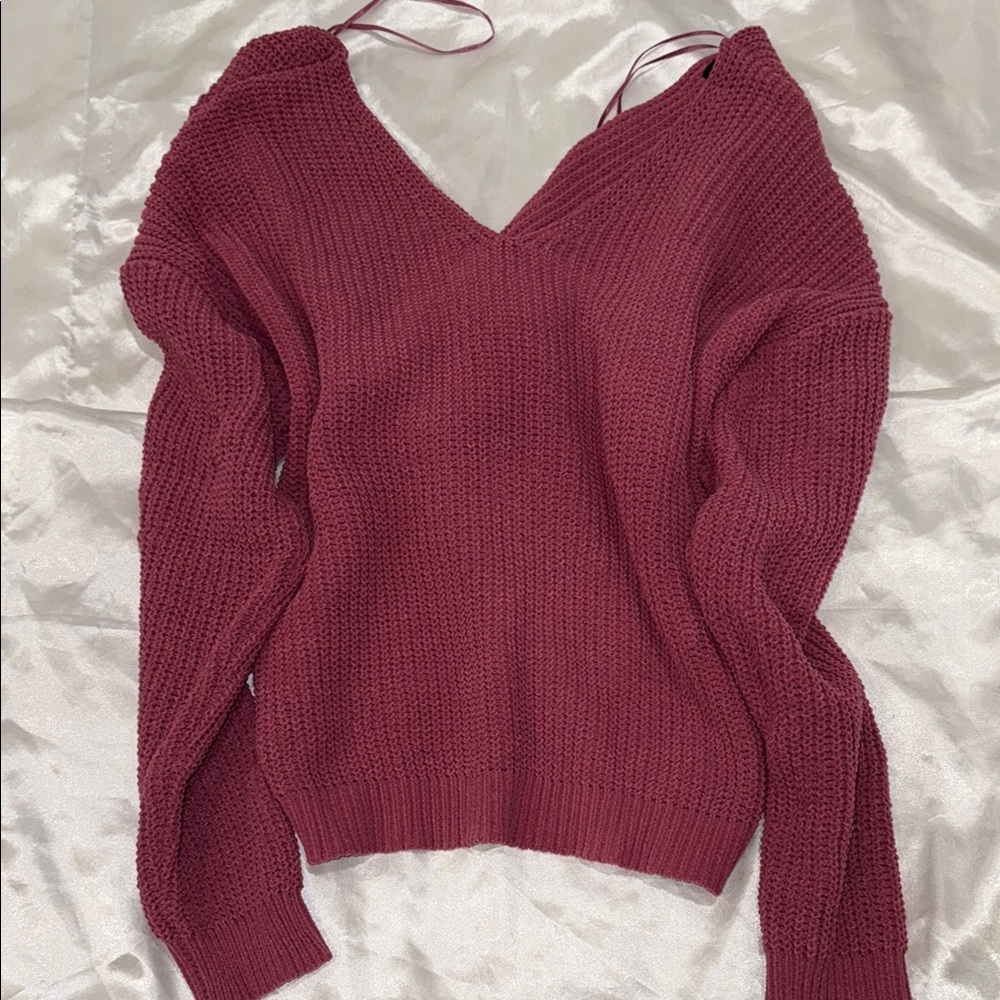 Elegant Burgundy Sweater